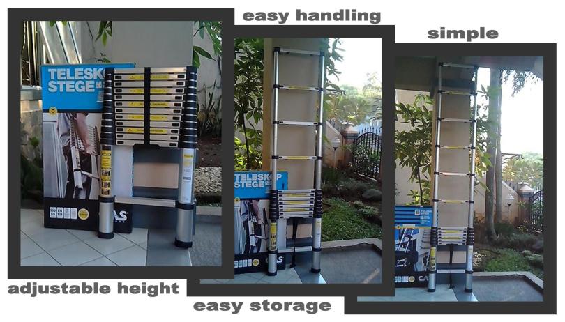 TANGGA LIPAT TELESKOPIK ALUMINIUM